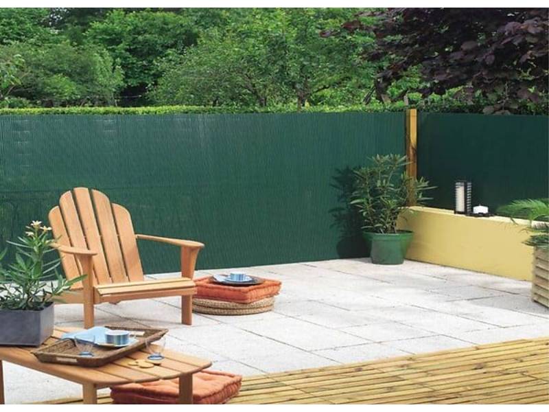 Nortène - PLASTICANE SF Canisse PVC simple face 17mm- 85% Vert 1x3m - Imagen 1