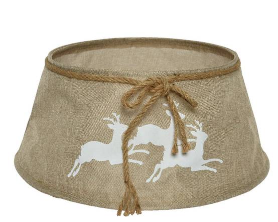 Jupe de sapin Rennes en Toile de jute Naturel Ø.56 x H.25 cm - Image 1