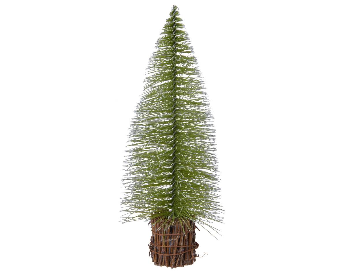 Mini arbre Brush enneigé artificiel vert/blanc Ø.7 x H.20 cm