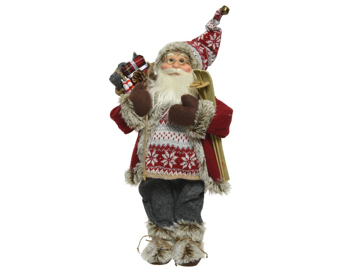 Papá Noel poliéster L19.00-W27.00-H60.00cm rojo/color(es)