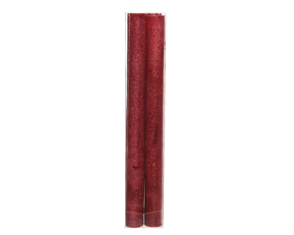 Bougie cire diamètre    2.20-H25.00cm rouge noël