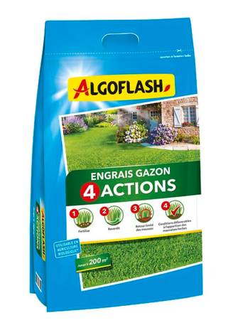 Algoflash - Algoflash - Engrais Gazon 4 Actions 10 kg