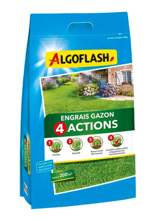 Algoflash - Algoflash - Engrais Gazon 4 Actions 10 kg
