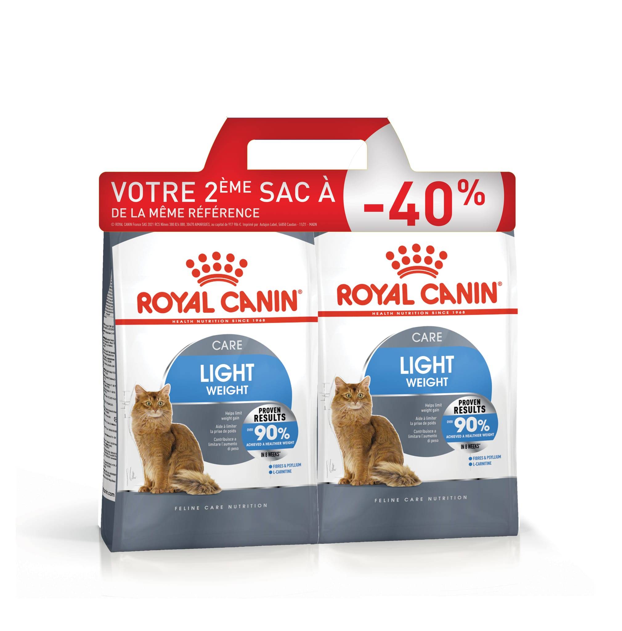 Royal Canin - Royal Canin - Lot Croquettes Light Weight Care 400 + 400 g à -40%