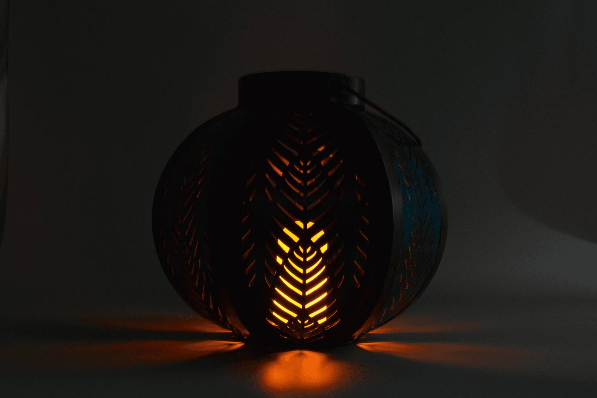 Linterna solar Oriental Azul/Cobre - Ø.28 x H.34 cm - Imagen 1