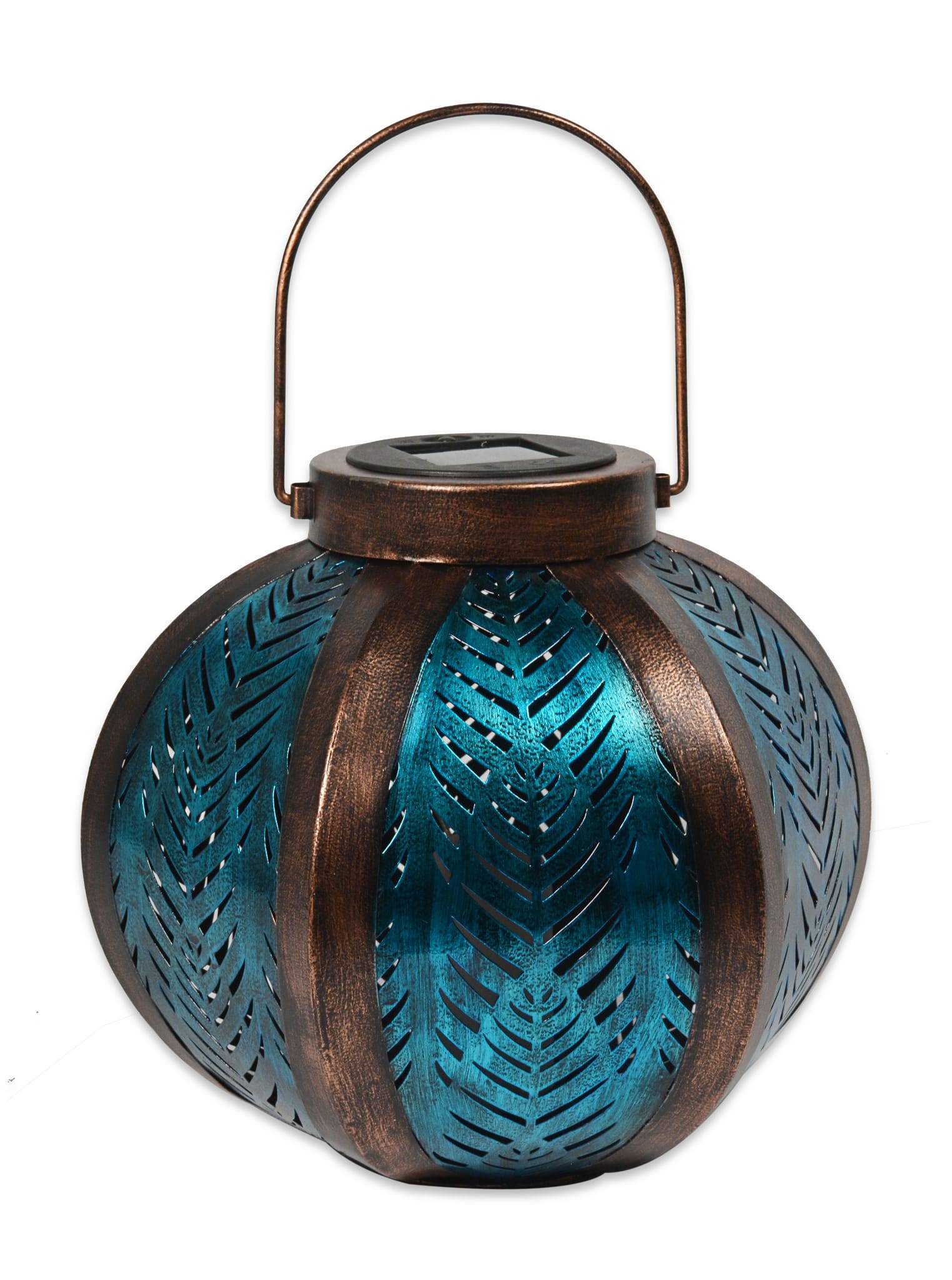 Linterna solar Oriental Azul/Cobre - Ø.28 x H.34 cm - Imagen 4