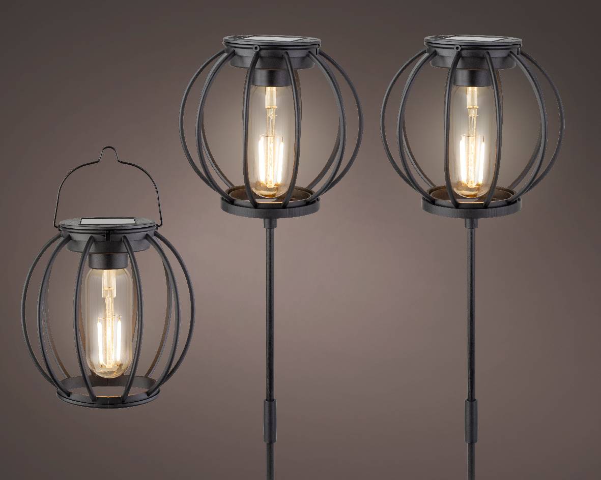 Luminéo - Solar 3 lumière Ø.13 x H.49 cm Noir - Image 1