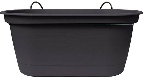 Ecloz - Jardinière L'Autonome Anthracite 50cm + Support