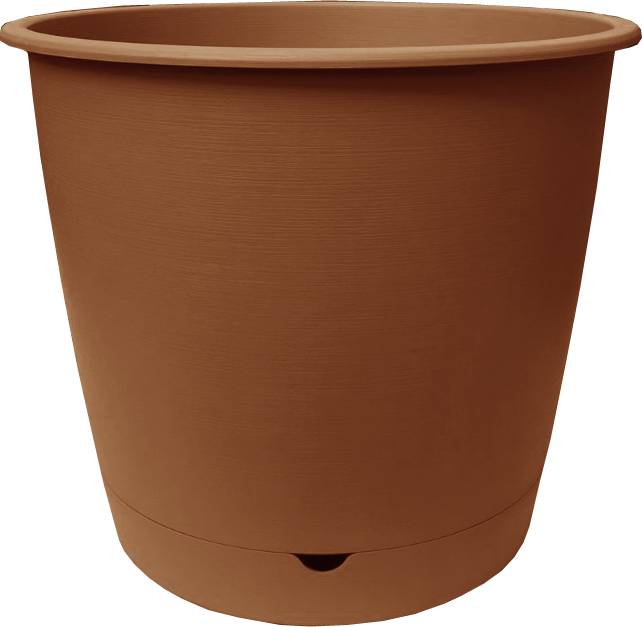 Ecloz - Pot à réserve d'eau L'Autonome Rond Terre Cuite ⌀35cm