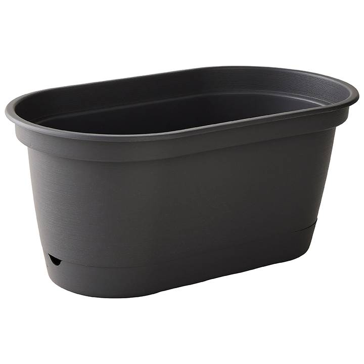 Ecloz - Ecloz - Jardinière à Réserve d'eau L'Autonome Anthracite 40cm - Image 1