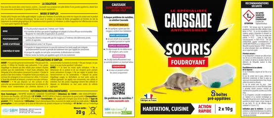 Caussade - Boîtes Pré-Appâtées Anti-Souris Foudroyant 20 g - CAUSSADE - Image 3