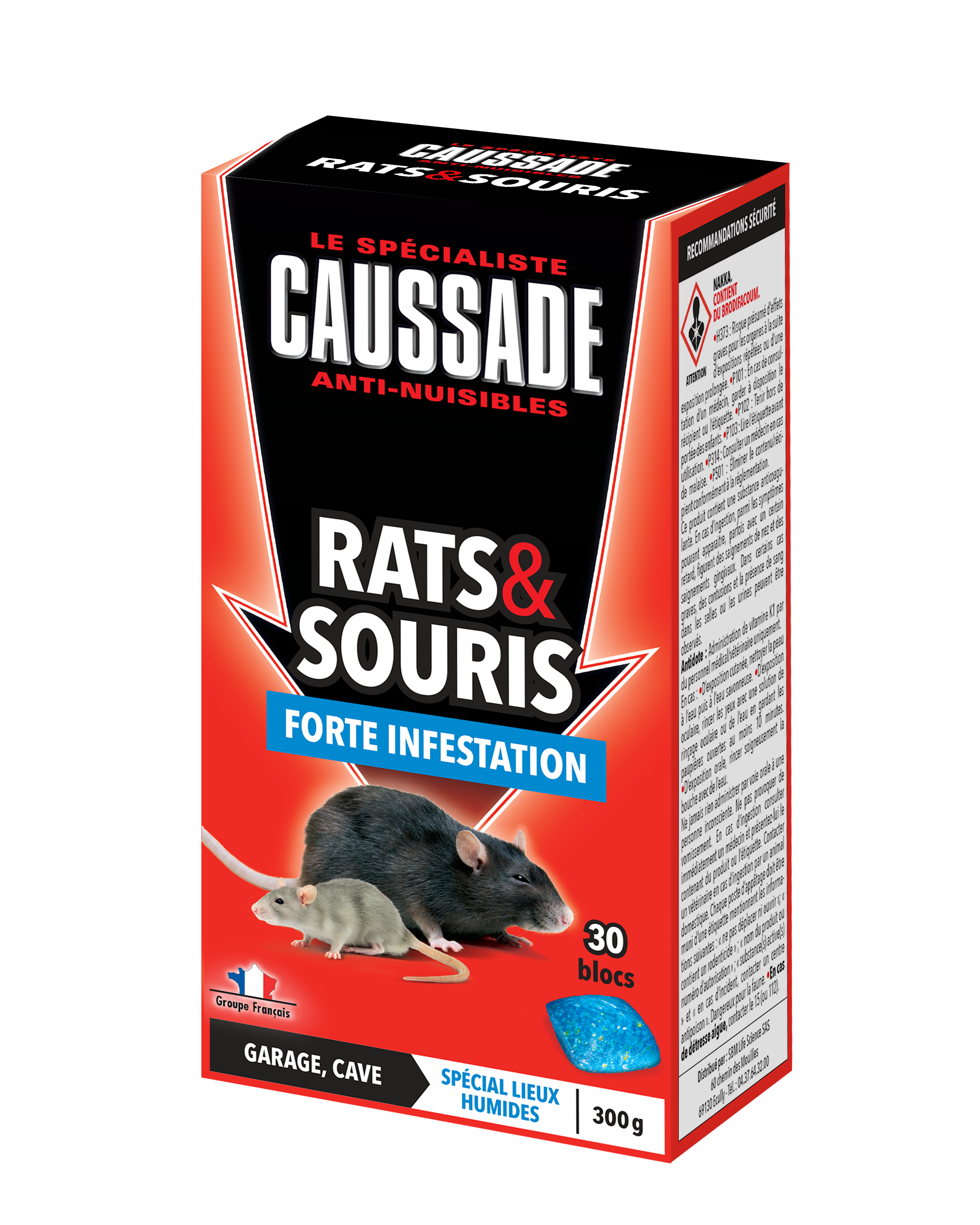 Caussade - RATS & SOURIS - BLOC 12X300G