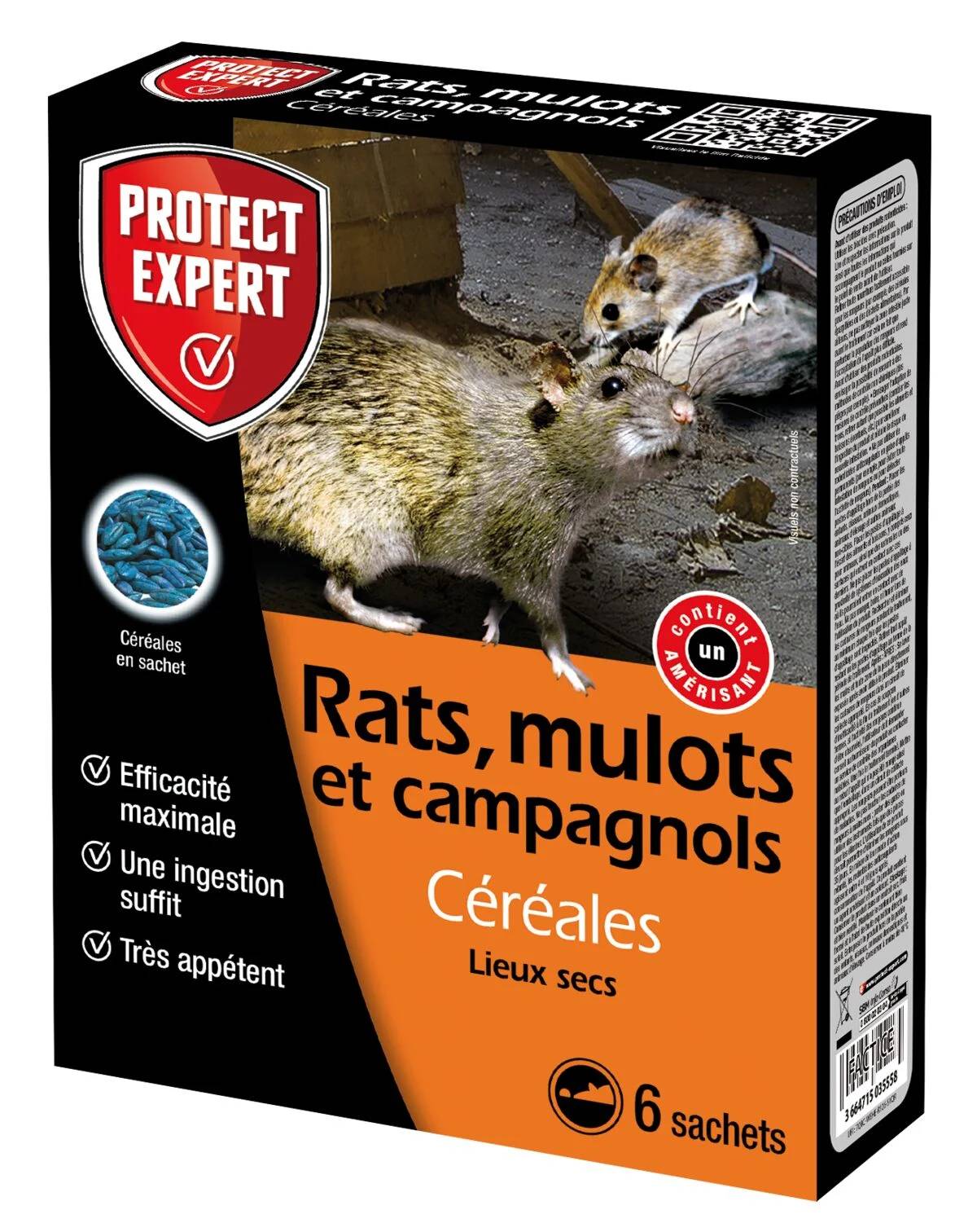 Protect Expert - Appât rodenticide Céréales Prêt à l'emploi PROTECT EXPERT - Imagen 1