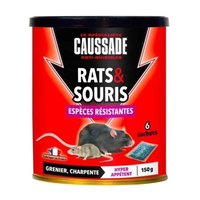 Caussade - Appâts anti-nuisibles rats et souris cereales 150 g - Caussade - Imagen 4