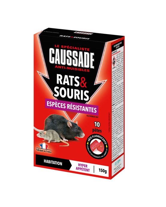 Caussade - Appât pâte fluo anti-nuisibles rats et souris rouge H.18.5 cm P.12 cm - Caussade - Image 1