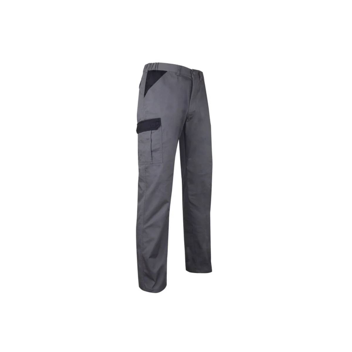 Pantalón de trabajo multipropósito poliéster algodón gris/negro LMA - Imagen 2