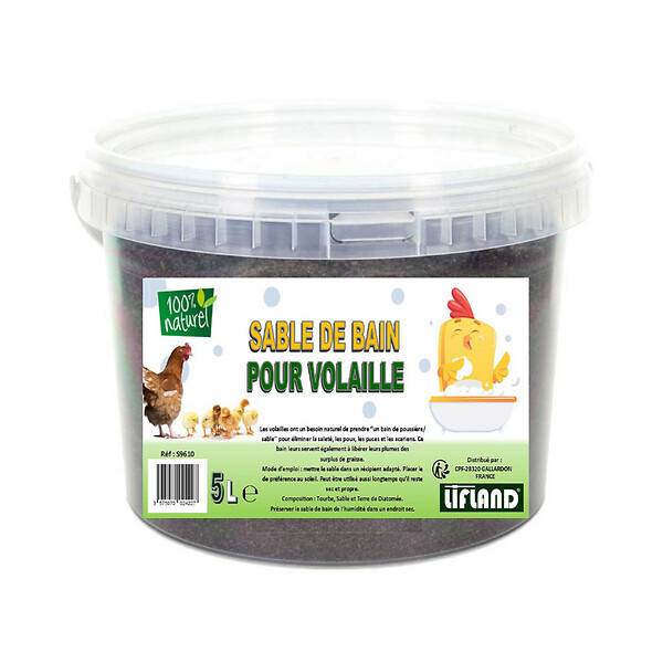 Sable de bain volailles 5 litres – LIFLAND - Imagen 2