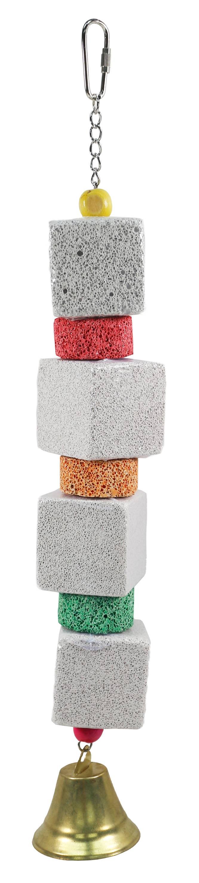 Jouet suspension pierres ponces grandes perruches perroquets 37 cm - COMPAGNIE DES PET FOODS