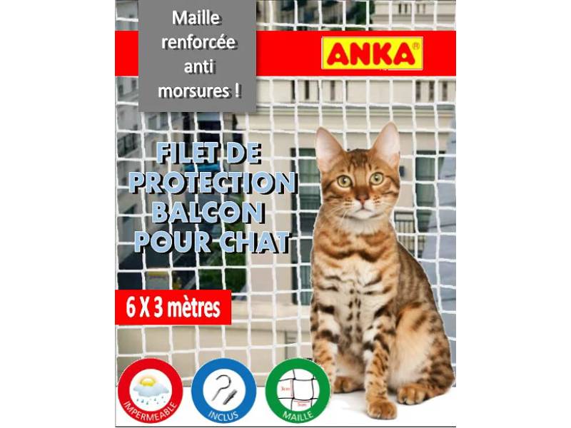 Filet de protection balcon et fenêtre nylon renforcé 600 cm x 300 cm - ANKA