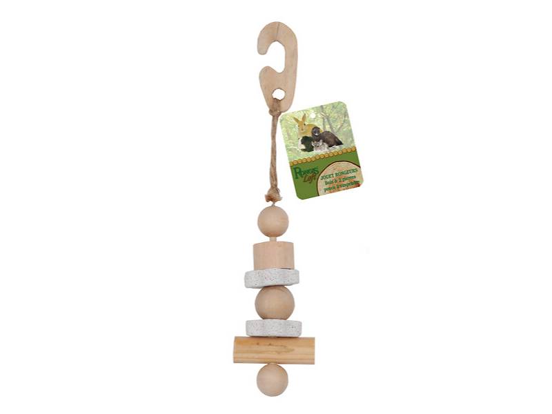 Jouet pour rongeurs pin naturel 2 pierres ponces – RONGIS - Image 1