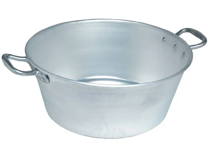 Sans Marque - Bassine à gras aluminium gris Ø 50 cm 32 L - Imagen 1