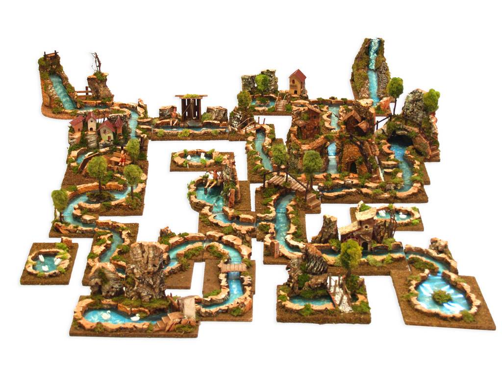 élements du fleuve componible. 2 Models assortis cm 32x13x3 - Image 2