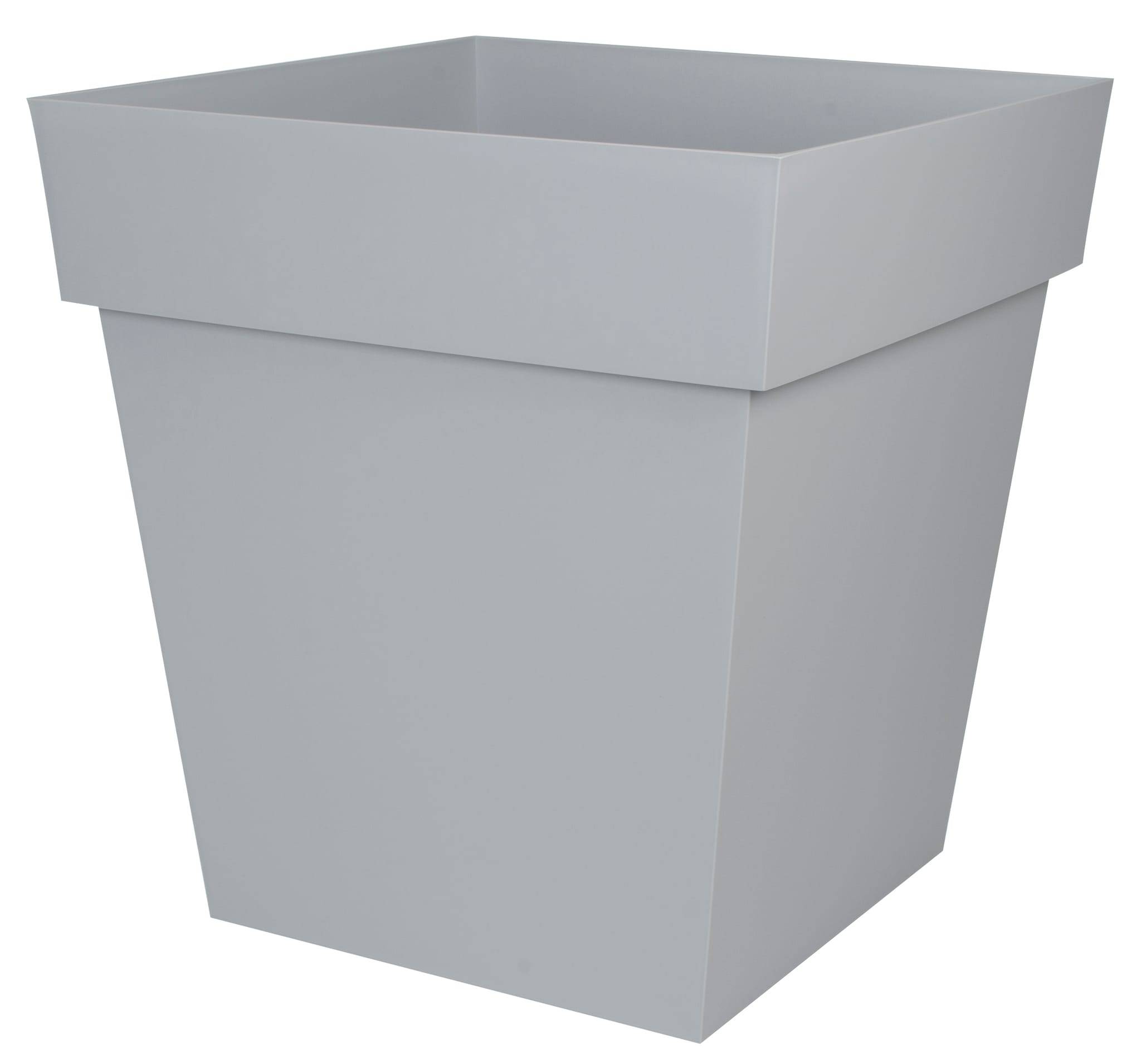 Pot De Fleurs Carré Polypropylène Gris - EDA