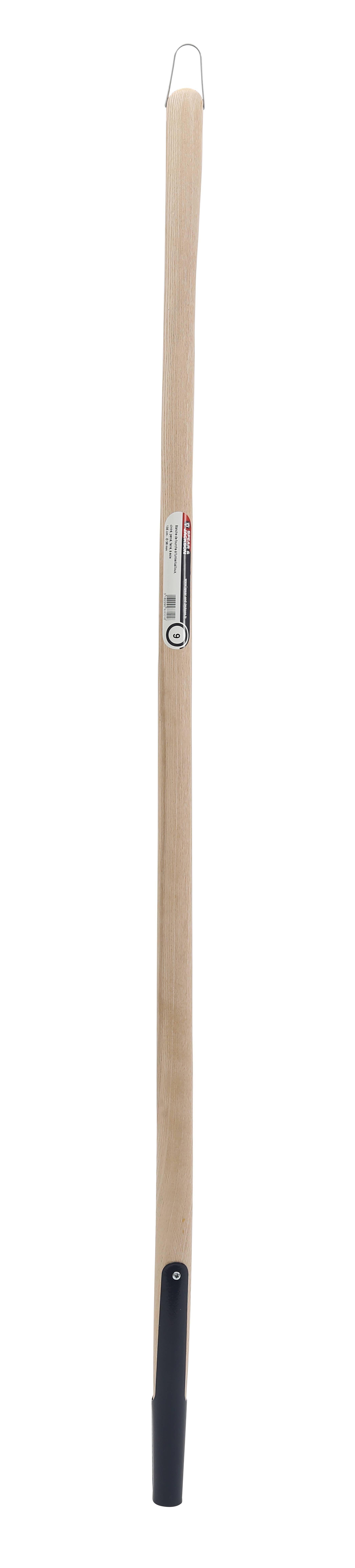 Manche cintré percé ferré frêne 135 cm S&J