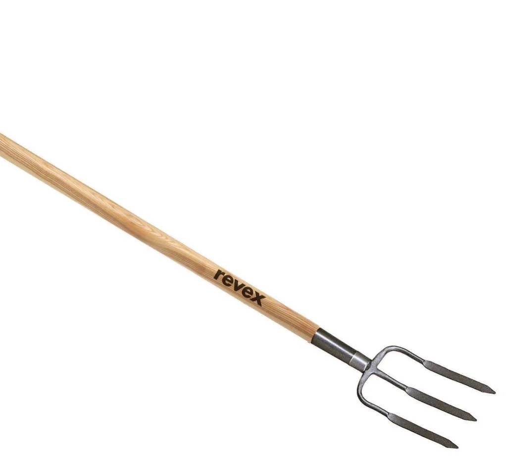 Horquilla para rosales de acero forjado con mango de madera L 100 cm – REVEX