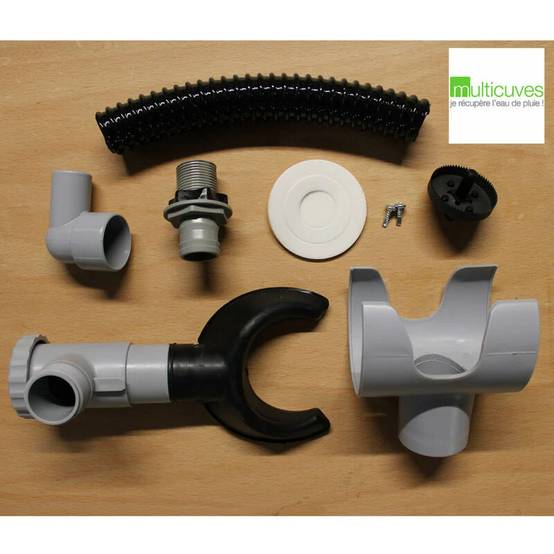 EDA Plastiques - Kit collecteur eau de pluie gris Ø 8 à 10 cm CAPT'EAU - Image 4