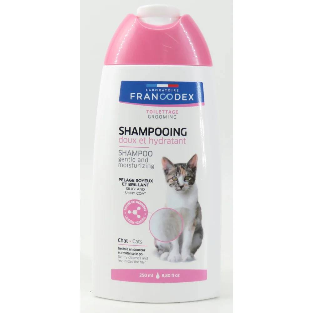 Shampoing Doux et Hydratant Pour Chats 250 ml - FRANCODEX - Imagen 3