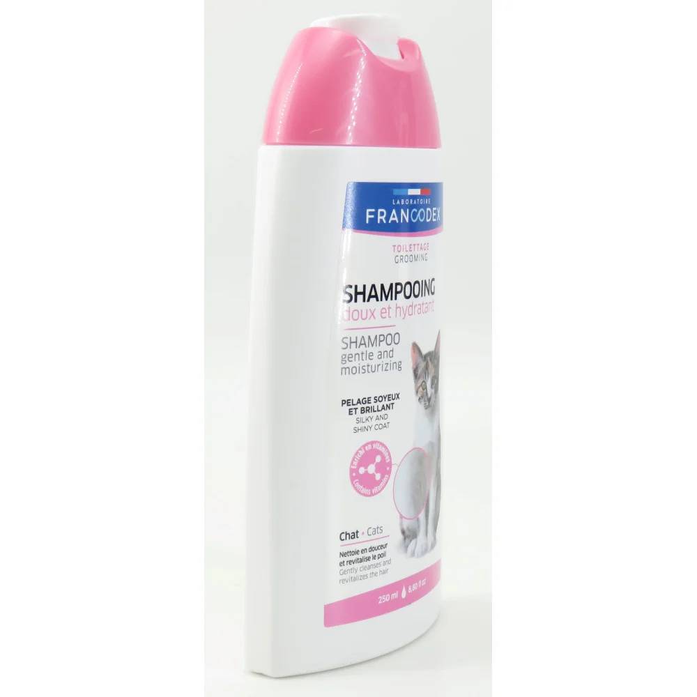 Shampoing Doux et Hydratant Pour Chats 250 ml - FRANCODEX - Imagen 4
