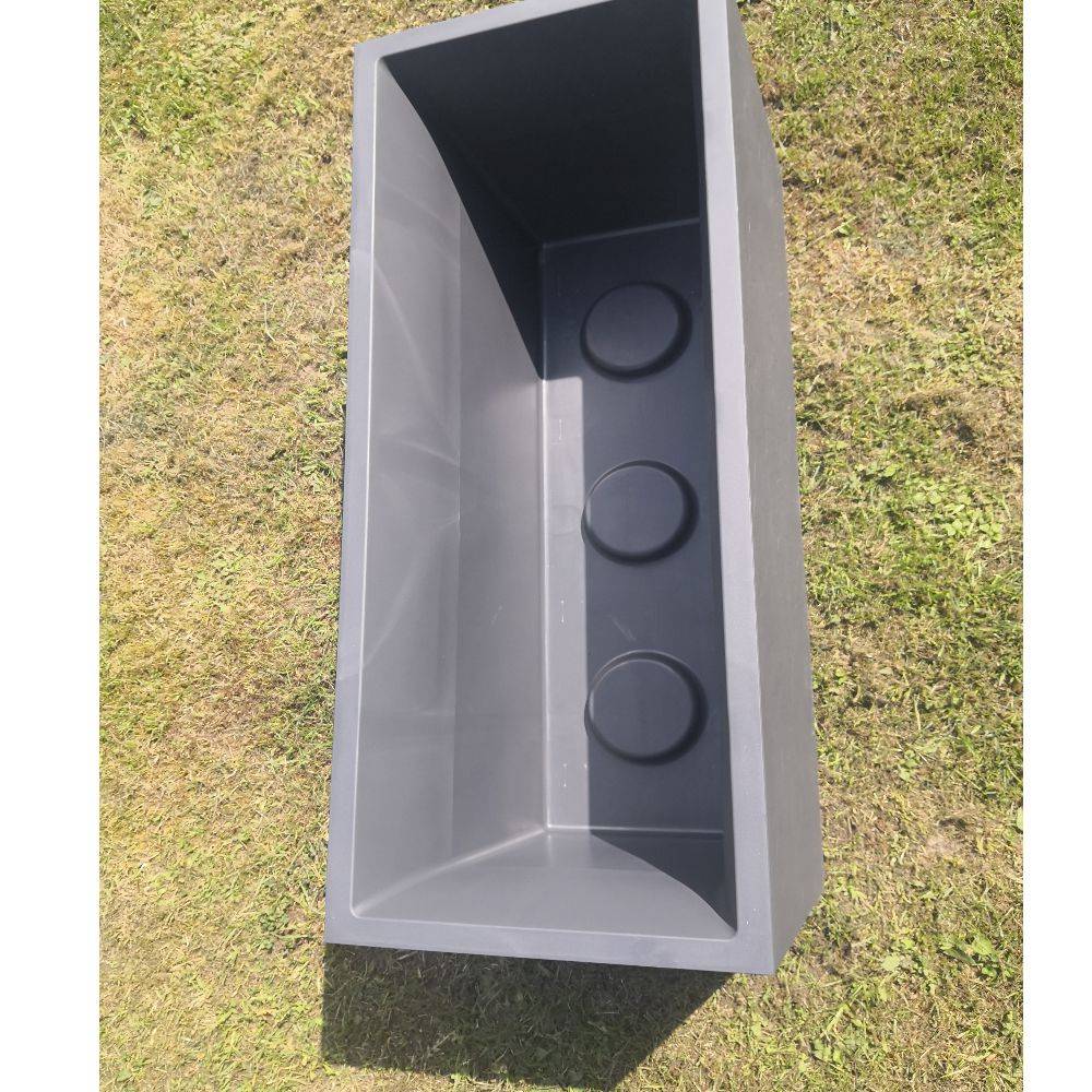 Jardinière Volcania Polypropylène Anthracite 99,5 x 39,5 x 43,5 cm 98 L - EDA - Image 7