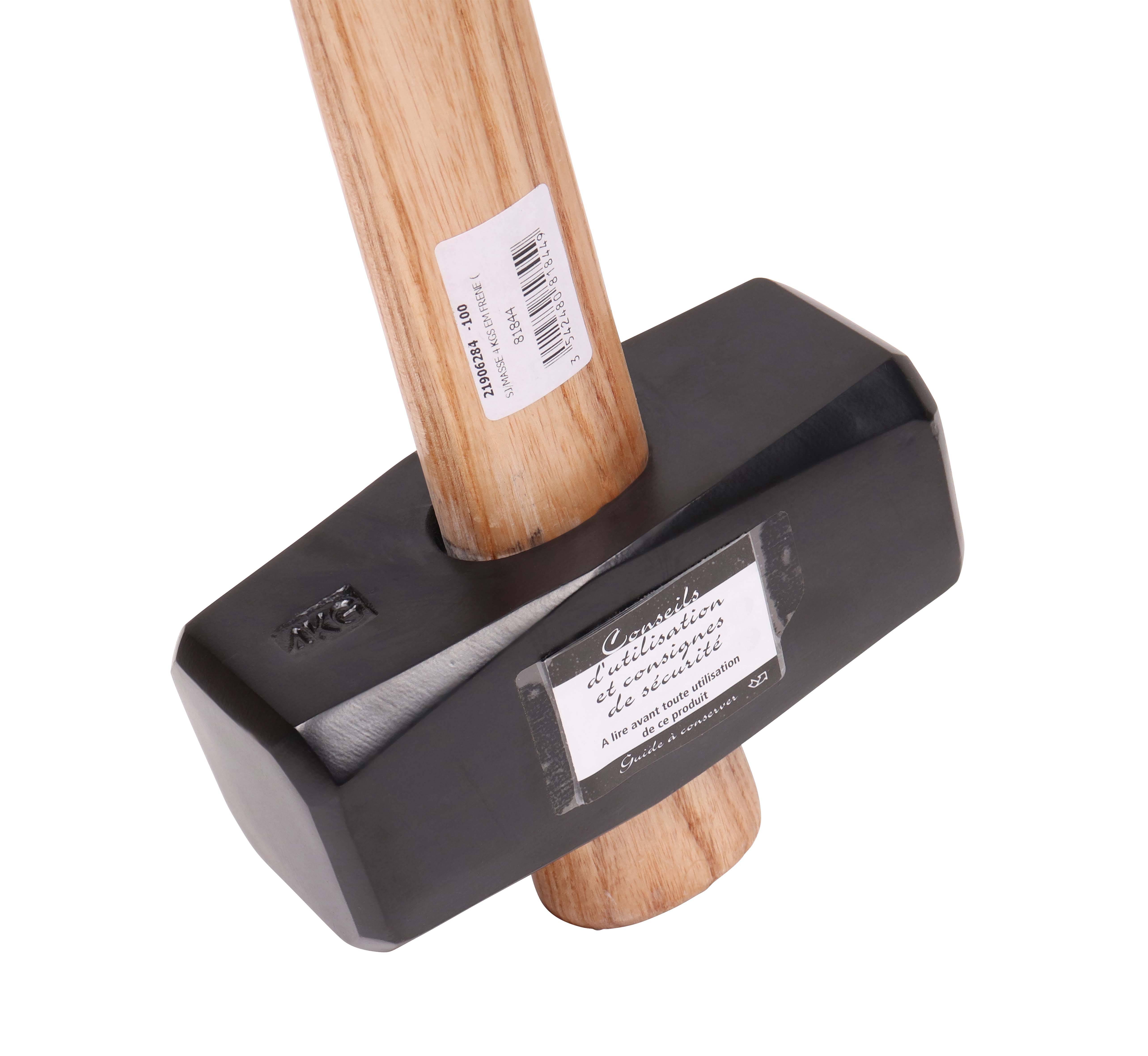 Masse Outil Acier Forgé Manche Frêne 4 kg 90 cm - S&J - Imagen 1
