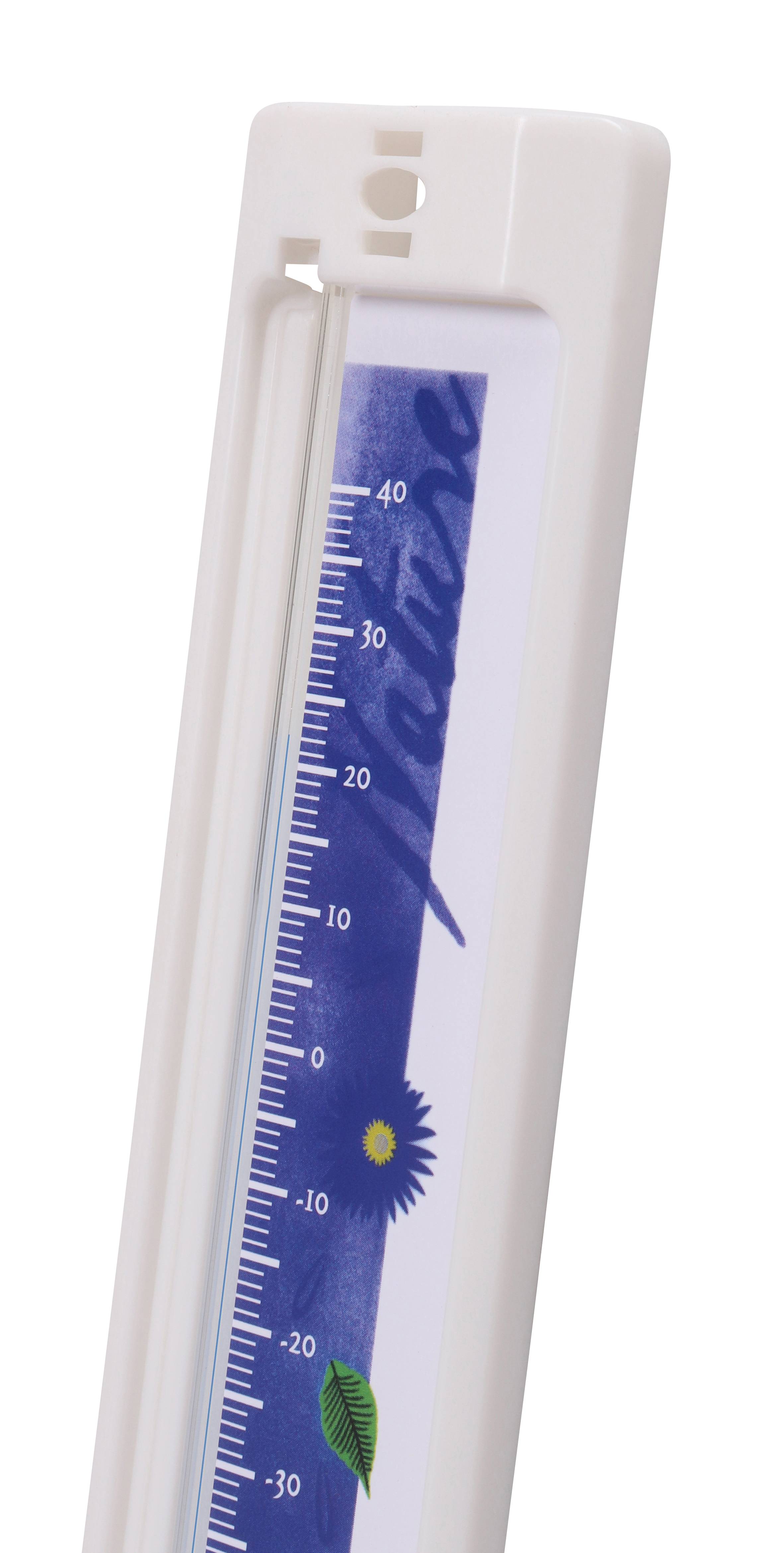 Thermomètre Décor Fleurs Blanc 20 cm - SPEAR - Image 2