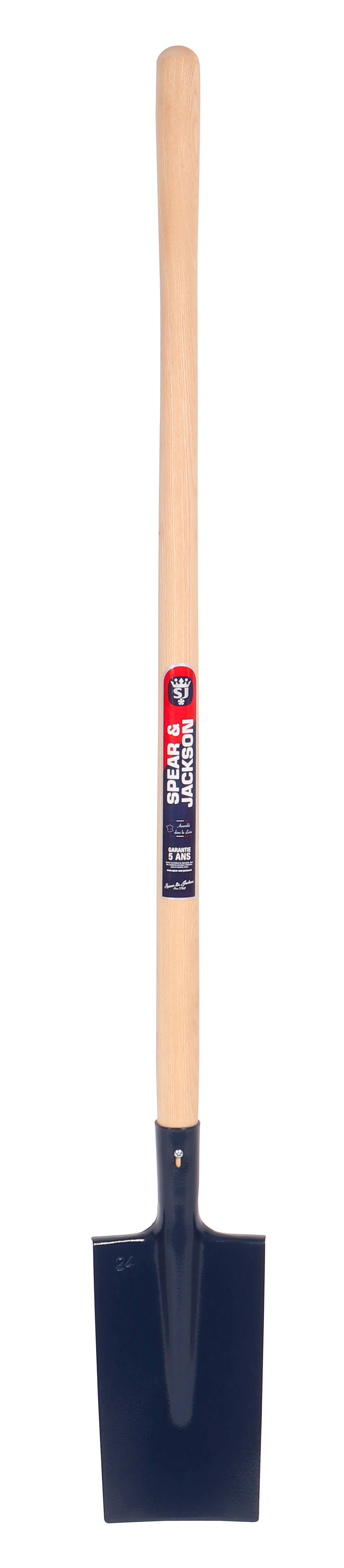 Bêche dame acier manche bois pomme 24 cm - S&J - Imagen 9