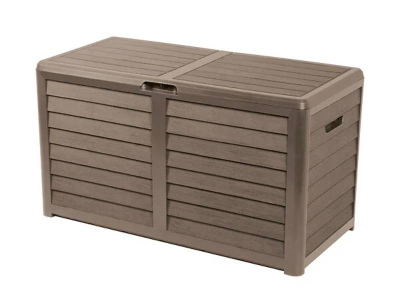 Malle de rangement plastique imitation bois - EDA