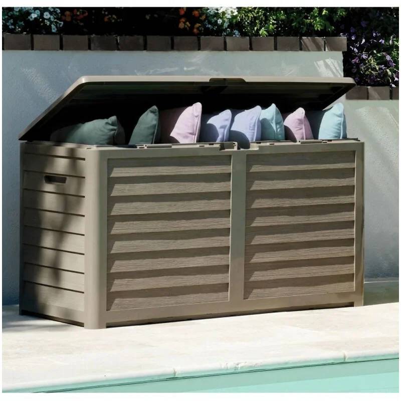 Malle de rangement plastique imitation bois - EDA - Image 4