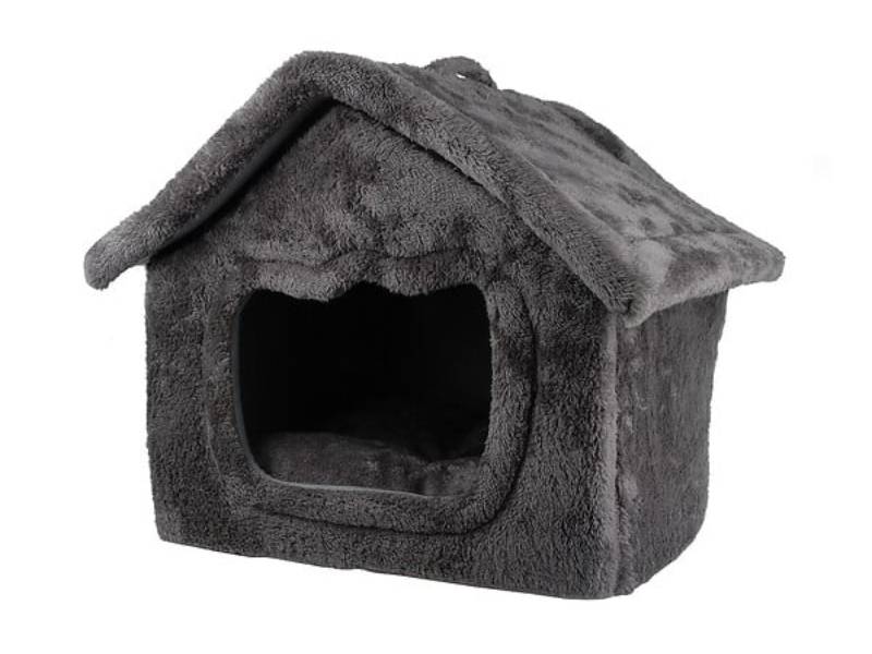Maison de transport polyester gris L 45 x l 39 x H 44 cm – CATS FASH