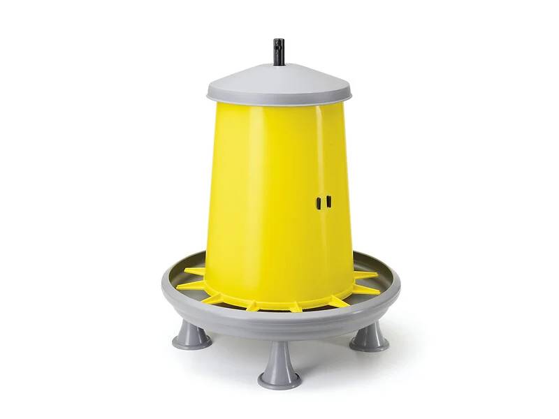 Mangeoire trémie plastique sur pieds H 40 cm Ø 35 cm - LIFLAND