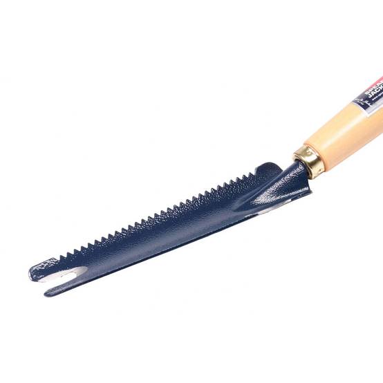 Couteau désherbeur dentelé et affûté acier et hêtre bleu 32,30 cm - S&J - Image 7