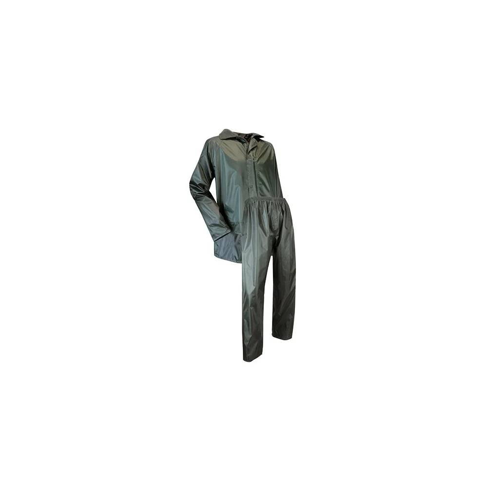 Ensemble de pluie imperméable polyester kaki modèle Averse – LMA - Imagen 5