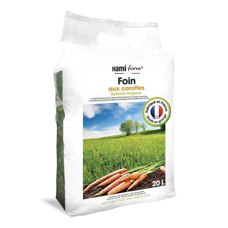 Foin Premium Aux Carottes 20 L - HAMI FORM
