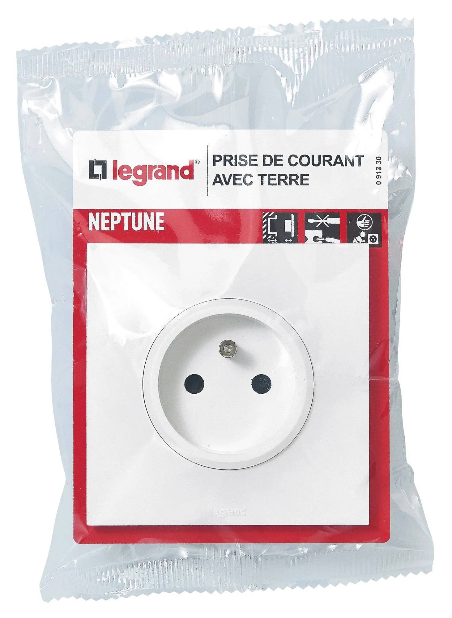 Prise de courant avec terre Neptune 16A blanc – LEGRAND - Image 4