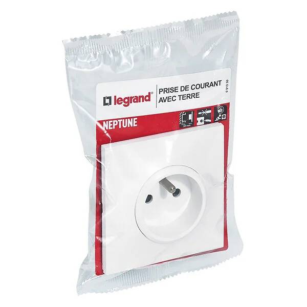 Prise de courant avec terre Neptune 16A blanc – LEGRAND