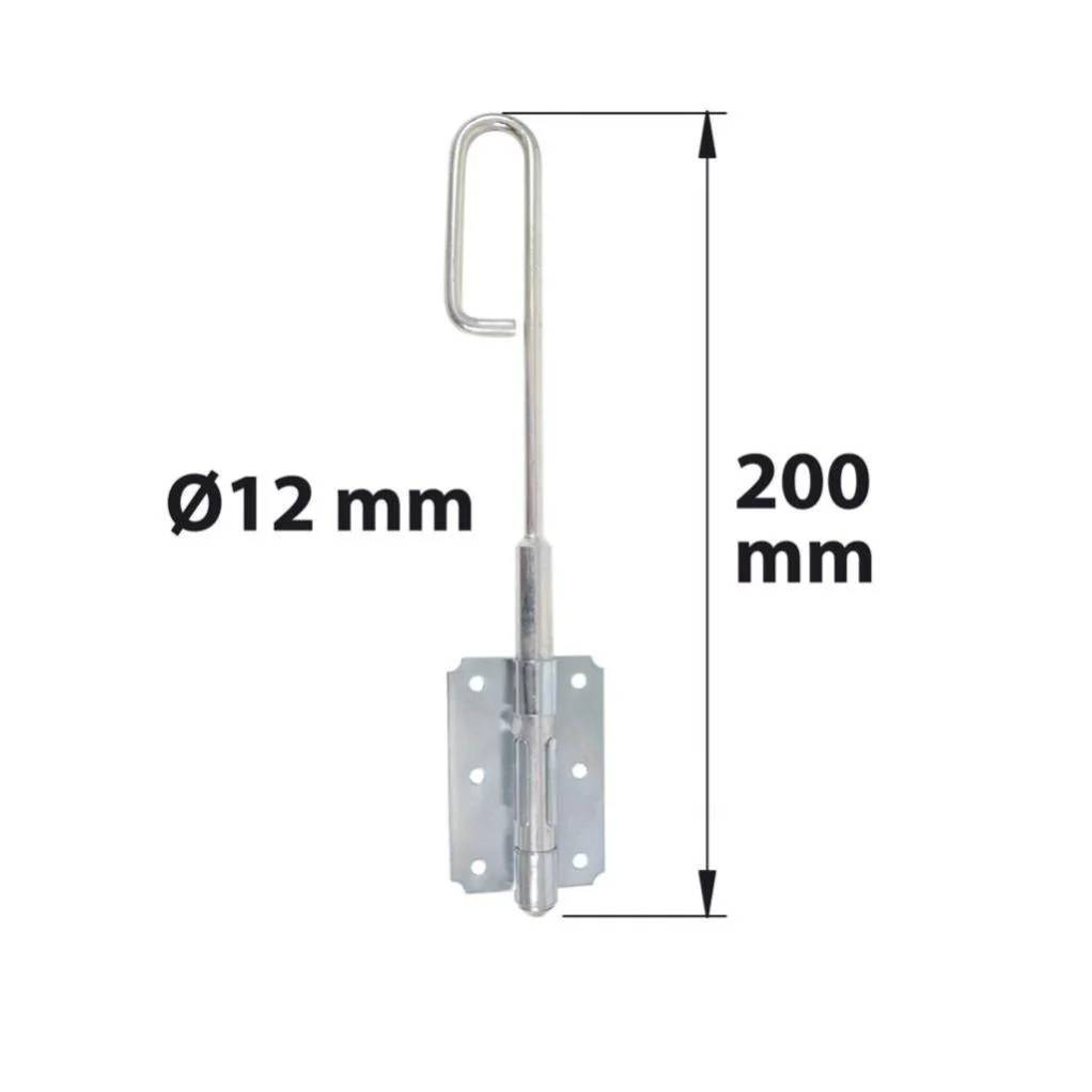 Verrou baionnette acier zingué blanc Ø12 L.200 mm - Afbat - Image 2