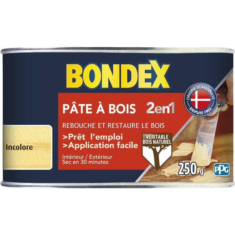 Pâte à bois 2 en 1 naturel 250 g - BONDEX