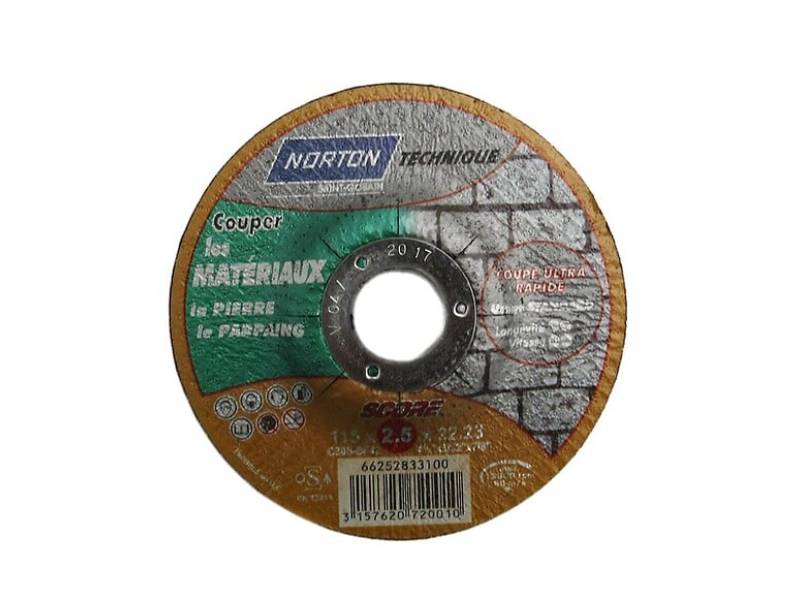 Disque de tronçonnage Moyeu Déporté Acier 115x2,5x22,2 - NORTON