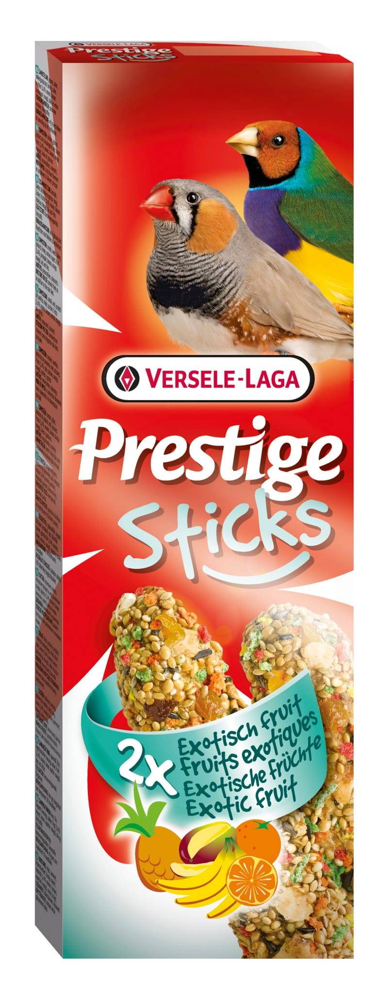 Versele Laga - Prestige Sticks Pinzones Frutas Exóticas 2x30 g - Imagen 2