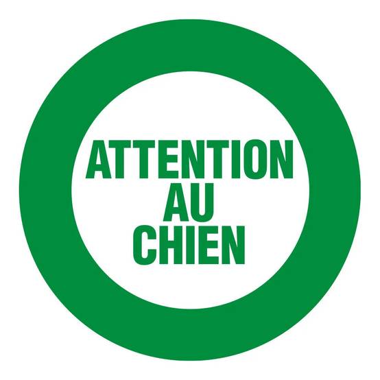 Disque Attention au chien Plastique - NOVAP
